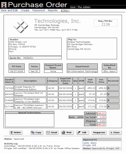 Purchase order software: Aestiva Purchase Order.